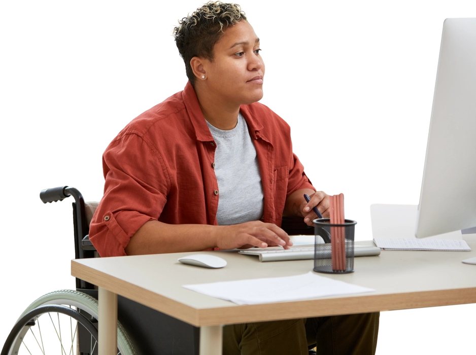 woman at desk